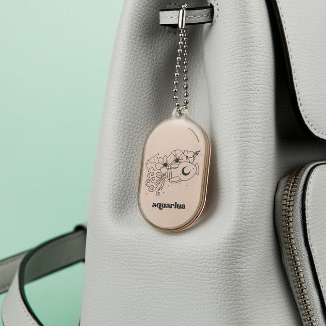 Aquarius Horoscope, Star Sign - Key Ring, Bag Charm
